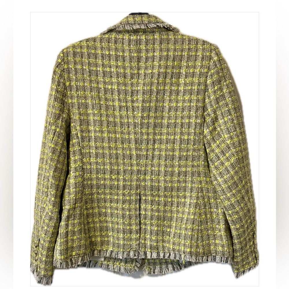 NWT ❤️ Walter Baker Malibu Yellow Tweed Damon Blazer - MSRP $298 - Picture 6 of 7
